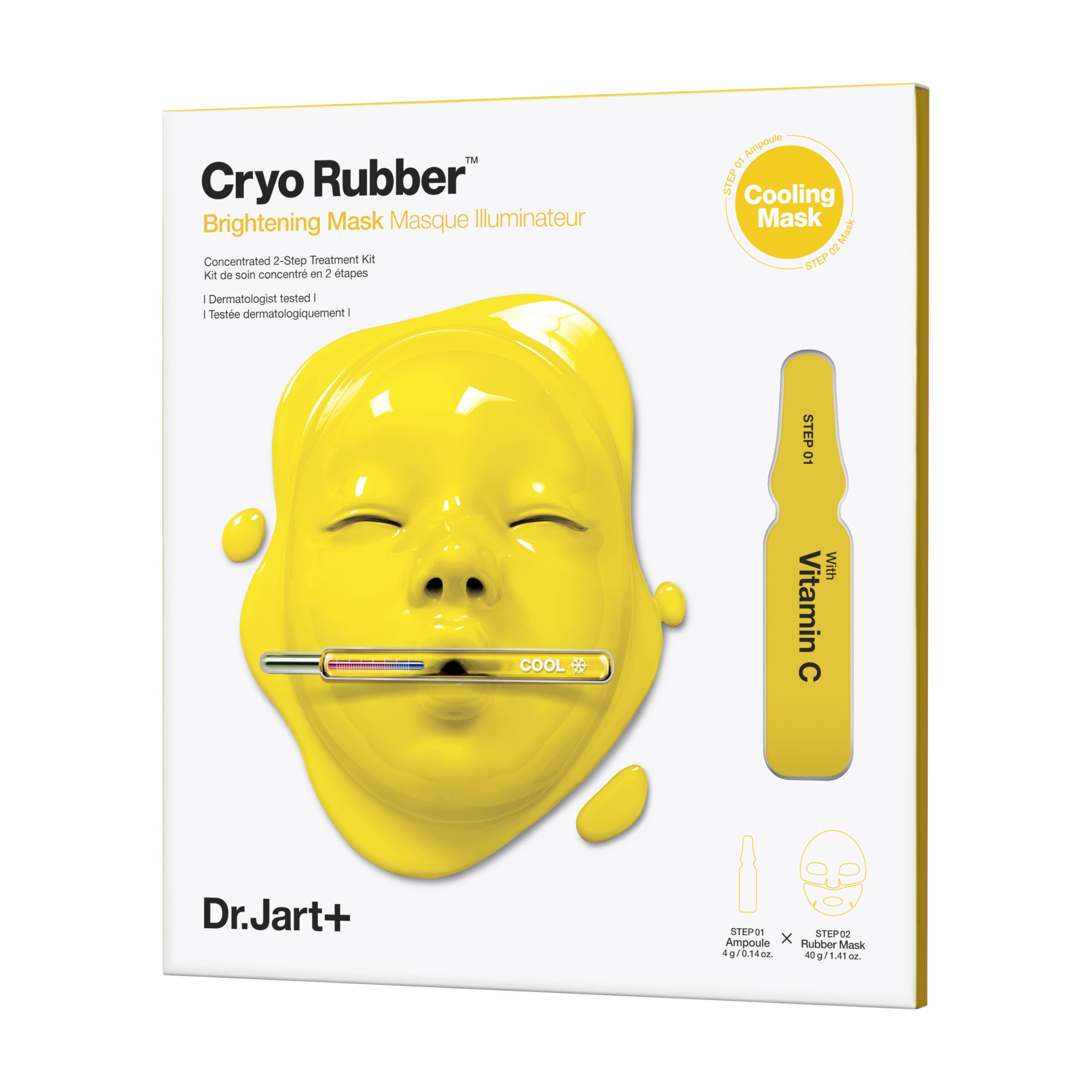 Dr.Jart+ Cryo Rubber Cooling Korean Face Mask with Serum Ampoule| Korean Skin Care | Travel Size