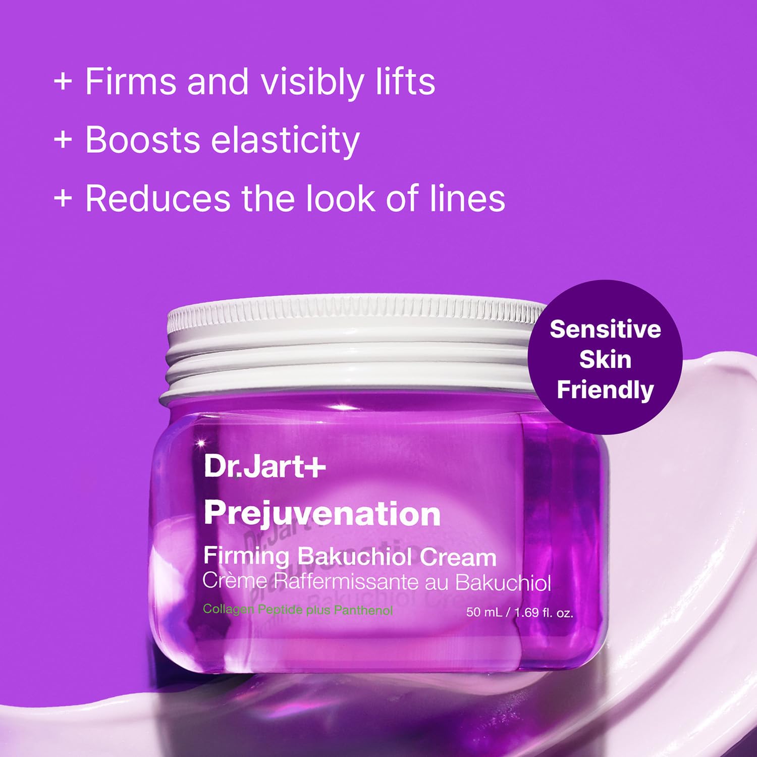 Dr.Jart+ Prejuvenation Firming Bakuchiol Cream with Collagen Peptides | Korean Anti Aging Face Cream | Sensitive Skin Friendly | Korean Skin Care, 1.69 Fl Oz